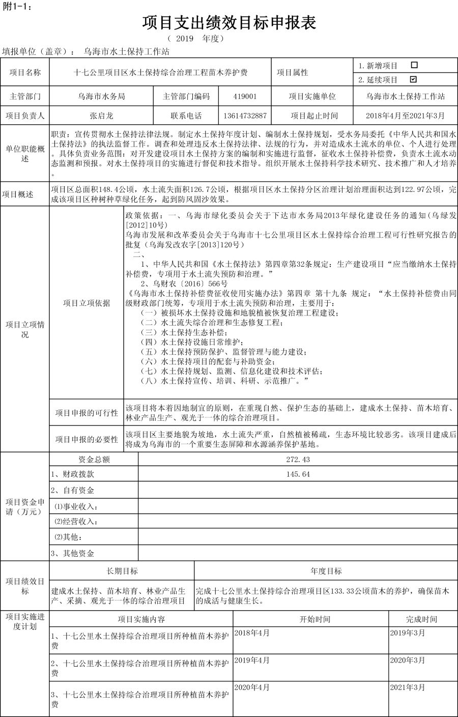 (水保站)绩效目标申报表-1